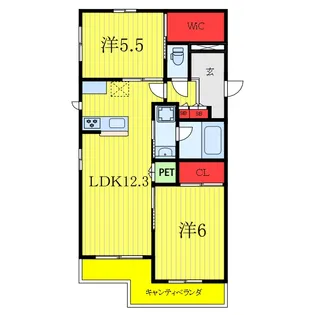 ヴァンドール志村【3階】の間取り