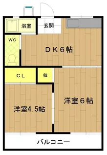 里中荘【2階】の間取り