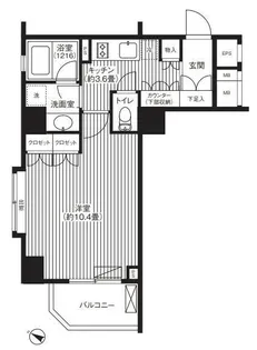 グランハイツ代々木【9階】の間取り