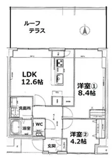 シティコート目黒3号棟【6階】の間取り