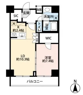 コンシェリア芝公園MASTER’SVILLA【6階】の間取り