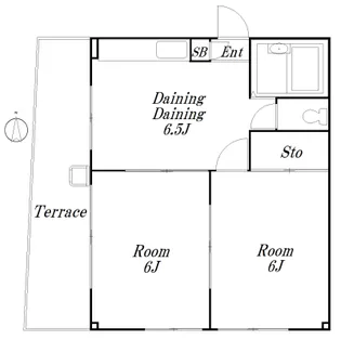 ツインタワーズイン【2階】の間取り
