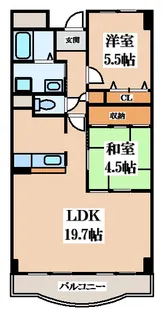 プロスベール高安【5階】の間取り