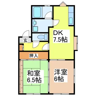 エクセレント田中東【1階】の間取り