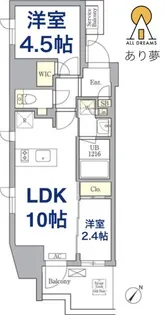 エル・セレーノ横浜関内プリマ【5階】の間取り