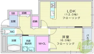 サンプレイス八木山西【1階】の間取り