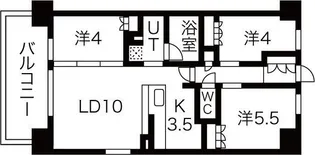 アーバンパーク淡路【6階】の間取り