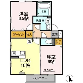 ルナフローラ C【2階】の間取り