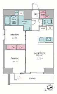 東京都台東区根岸5【マンション】の間取り