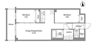 ザ・グラヴィティ新宿【3階】の間取り