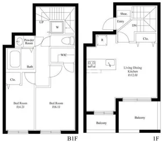 REGALO奥沢自由が丘の間取り