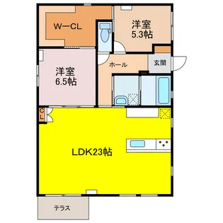 水ヶ江コーポ【1階】の間取り