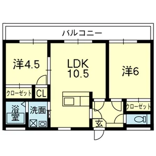 ハイム江越【1階】の間取り