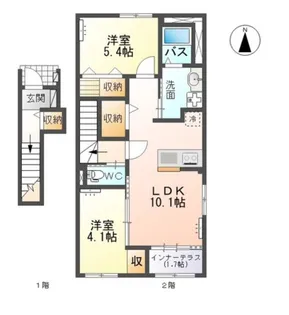ネオ セフィラII 沖野3丁目【2階】の間取り