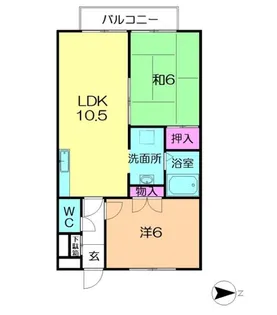 グリーンシャトレII【1階】の間取り