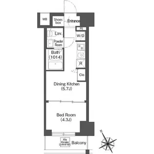 コンフォリア・リヴ根岸二丁目【8階】の間取り