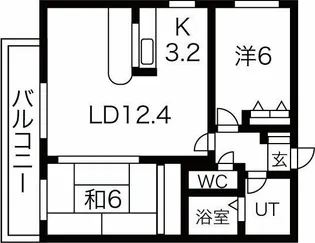 コンフォート札幌【2階】の間取り