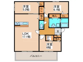 ハイムメゾン藤ヶ丘【2階】の間取り