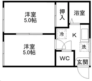 コーポ鈴木【1階】の間取り