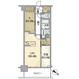 クリオ横濱桜木町ミッドグレイス【8階】の間取り