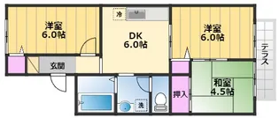 サングレース【1階】の間取り