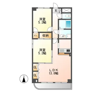 カーサ木村【4階】の間取り
