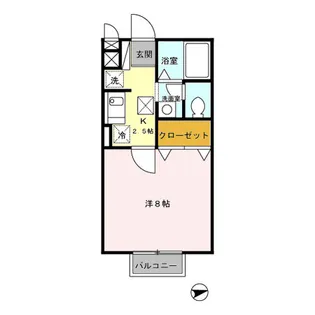 ホワイティ下馬 B【1階】の間取り