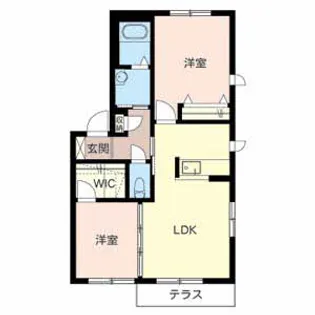 シャーメゾン楽音寺I【1階】の間取り