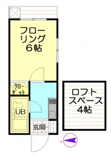 フラワーカースルA棟【2階】の間取り