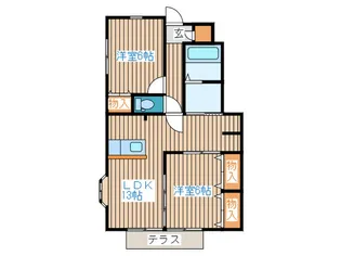 グリーンパークII【1階】の間取り