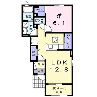 カーサ プラシード【1階】の間取り