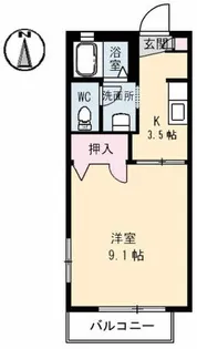 メゾン レッドツリー B棟【1階】の間取り