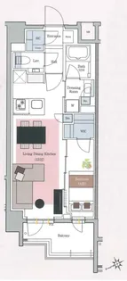 プルームヌーベル武蔵野【4階】の間取り
