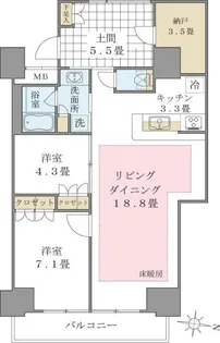 Brillia ist 東雲キャナルコート【5階】の間取り