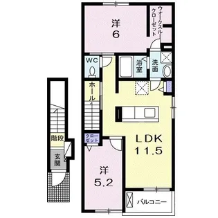エバーエポック【2階】の間取り