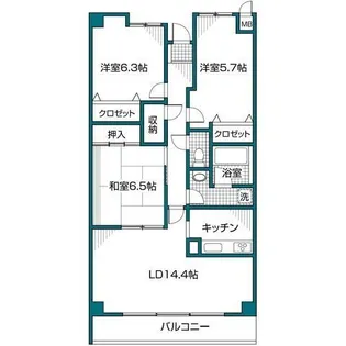 グランドアベニュー【3階】の間取り