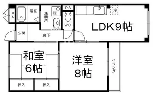木幡グリーンハイツ【1階】の間取り