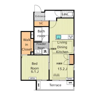 プランドール大幸【1階】の間取り