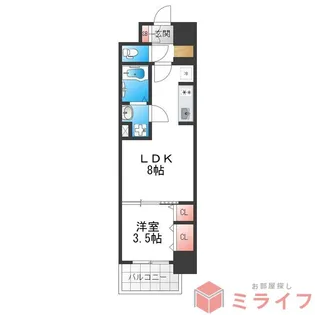 リアライズ南巽【5階】の間取り