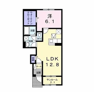 パラティ君津I【1階】の間取り