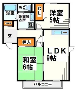 カサベルデN【1階】の間取り