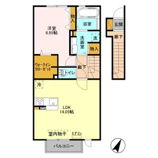 アイチ8 B棟【2階】の間取り