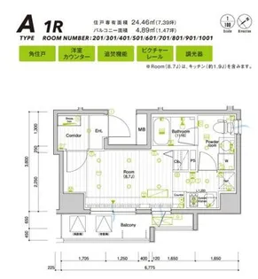 SYNEX SHINAGAWA-EBARA【7階】の間取り