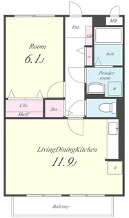 ピュアハウス【1階】の間取り