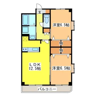アメニティ御薗宇壱番館【1階】の間取り