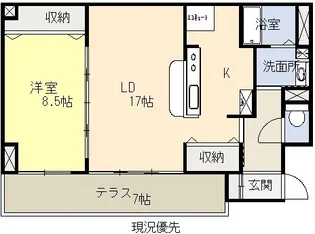 ルミナリエ天神【2階】の間取り