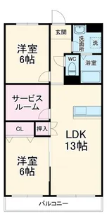 Estate 山王【1階】の間取り