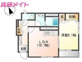 チェリー・ブロッサム【1階】の間取り