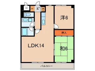 フロ-ラ上ケ原【3階】の間取り