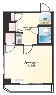 パペーテ千住新橋【6階】の間取り
